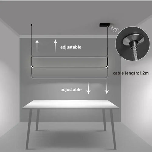 Modern Minimalist Kitchen Island Lighting - Black & Gold Options with adjustable cable length and sleek design