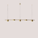 Hanging Minimalism Lights with sleek gold design, elegant and modern lighting for contemporary home decor.