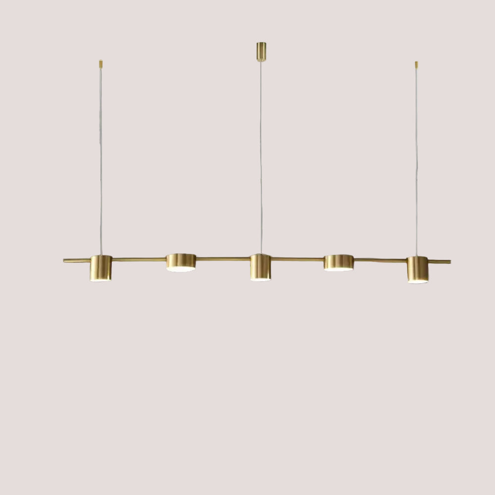 Hanging Minimalism Lights with sleek gold design, elegant and modern lighting for contemporary home decor.