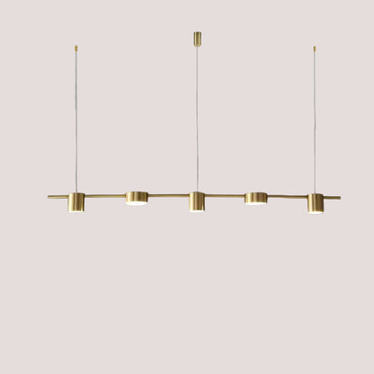 Hanging Minimalism Lights with sleek gold design, elegant and modern lighting for contemporary home decor.