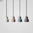 Contemporary Hanging Lights featuring modern Nordic design with colorful lampshades.