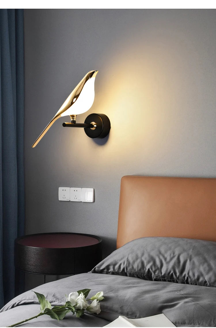 Magpie Wall Lamps Modern Wall Lights Minimalist Living Room TV Background Luxury Creative Bedroom Wall Lamp Hotel Bedside Light