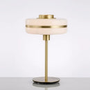 Milky Glass Gold Art Deco pendant light featuring a frosted glass base and brass accents for elegant home decor.
