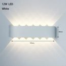 Bathroom Modern Waterproof LED Wall Lamp - Black or White with Gold IP65 in white finish.