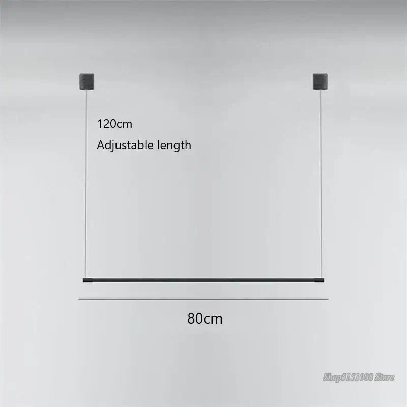 Super Simple Linear Lighting adjustable length design with dimensions 120cm height and 80cm width.
