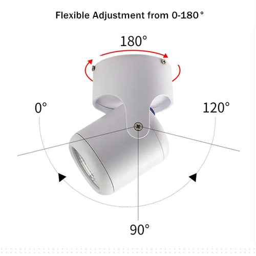 Kitchen Ceiling Lights with adjustable angle ranging from 0 to 180 degrees for versatile lighting solutions.