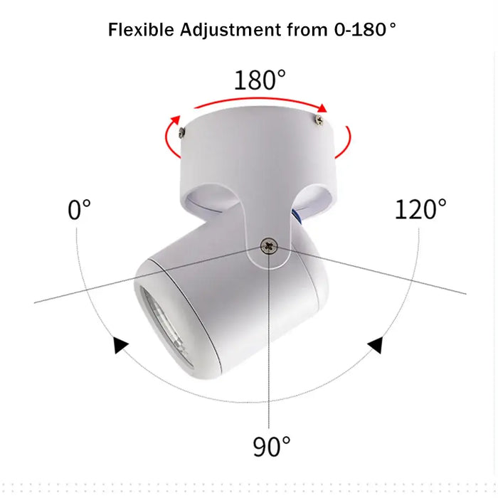 Kitchen Ceiling Lights with adjustable angle ranging from 0 to 180 degrees for versatile lighting solutions.
