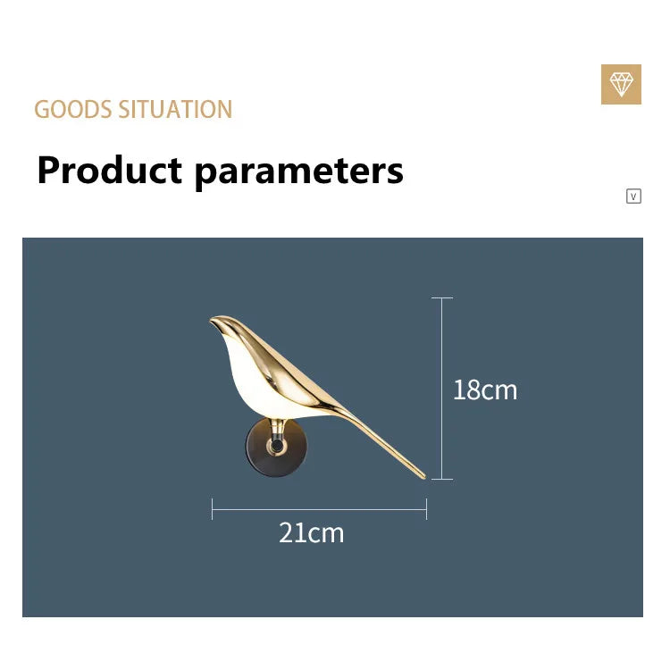 Magpie Wall Lamps Modern Wall Lights Minimalist Living Room TV Background Luxury Creative Bedroom Wall Lamp Hotel Bedside Light