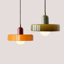 Italian Glass 70s Pendant Lights | Vintage Elegance | Shop Now! - Vintage 70s style pendant lamps in warm colors.