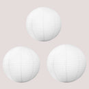 Japanese Rice Paper Pendant Lights in a set of three, showcasing minimalist design and elegance.