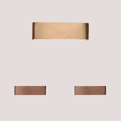 Modern Brushed Gold & Coffee LED Wall Lamp – Sleek Indoor Accent Lighting in brushed finishes.