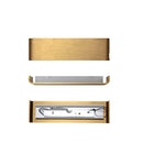 Modern Brushed Gold & Coffee LED Wall Lamp – Sleek Indoor Accent Lighting shown from multiple angles to highlight design.