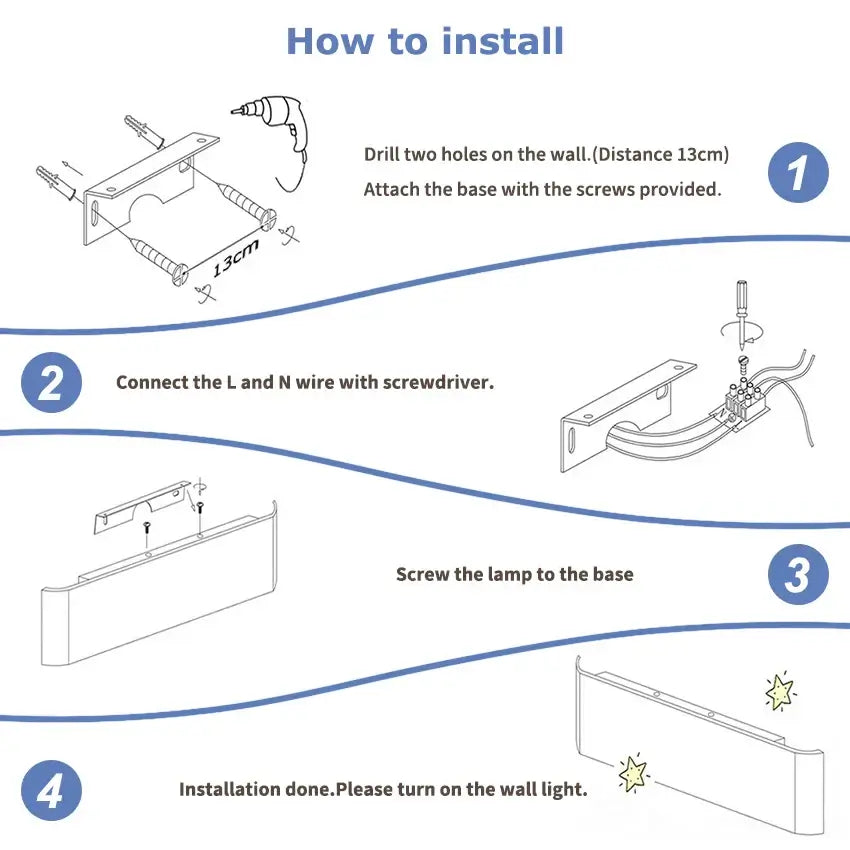 Modern Brushed Gold & Coffee LED Wall Lamp