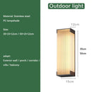 Modern Outdoor Waterproof Stainless Steel Wall Light – Warm & Cool White dimensions and design details for outdoor spaces.