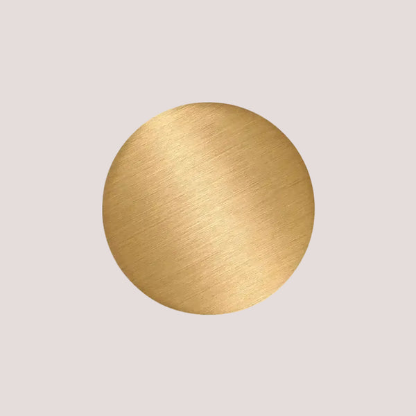 Wall Lamp: Modern Copper Round - round copper lamp design with a brushed finish