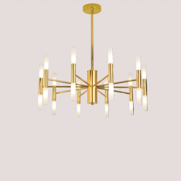 Modern Gold LED Chandelier – 20-Head G4 Luxury Ceiling Light for Living Room & Hotel Lobby