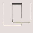 Modern Minimalist Kitchen Island Lighting - Black & Gold Options featuring sleek black and gold pendant design.