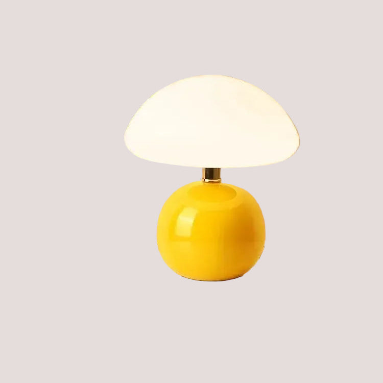 Mushroom LED USB Table Lamp in Pink – Soft Glow Bedside Lighting. Charming yellow design with soft glow.