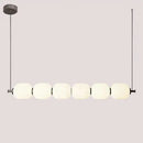 Nordic Art Deco Linear LED Pendant Light – Sculptural Acrylic & Iron Chandelier with acrylic shades and iron details.