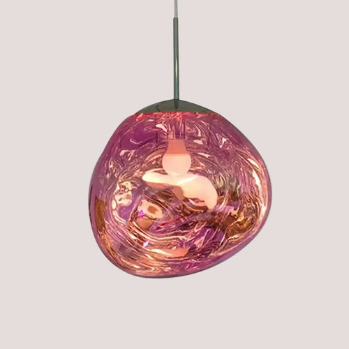 Nordic Lava Pendant Light in beautiful pink acrylic design, adding contemporary style to any interior.