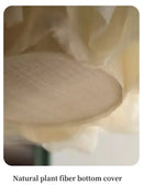 Natural plant fiber bottom cover of the Off-White Pendant Light made from Natural Plant Fiber.