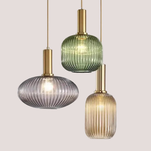 Pendant Light: Modern Nordic Glass Hanging Lighting Fixtures featuring three stylish glass designs.