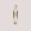 Posh Marble & Gold Roman Villa Sconce featuring elegant marble design with metal accents.