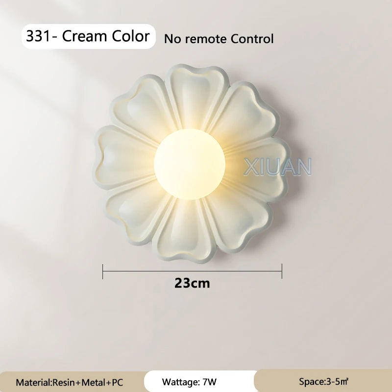 Modern Colorful Flower Wall Lamp – Decorative Lighting for Kids