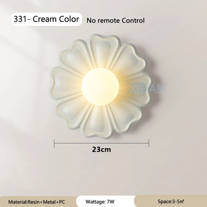 Modern Colorful Flower Wall Lamp – Decorative Lighting for Kids