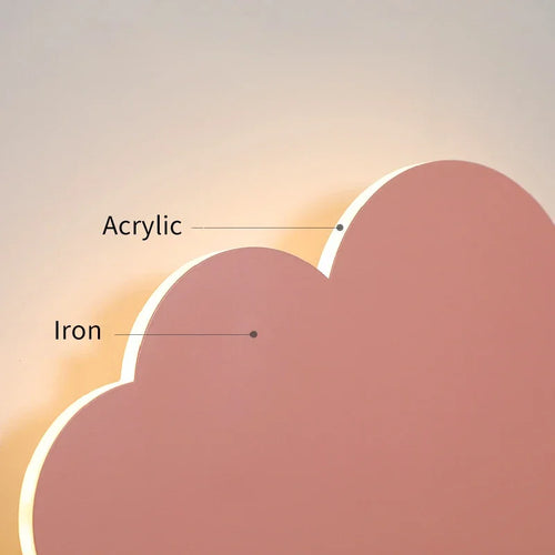 Cloud Wall Light with Pull Cord - Battery powered