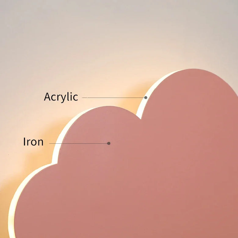 Cloud Wall Light with Pull Cord - Battery powered