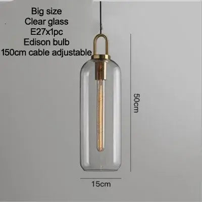 Grey Frosted Sphere Glass Hanging Lamp with clear glass, Edison bulb, and adjustable cable.