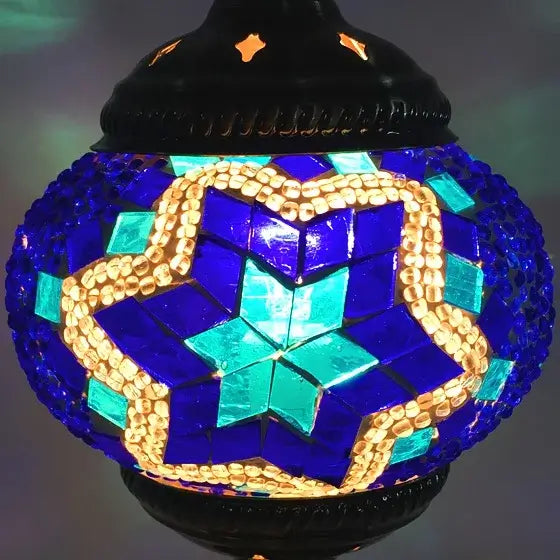 Turkish Mosaic Pendant Light – Handmade LED Chandelier with Rich Ethnic Charm