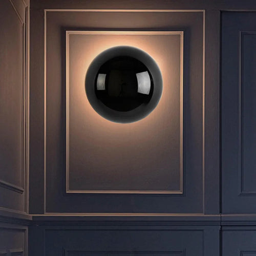Circular Metal Wall Light with Ambient Halo Effect