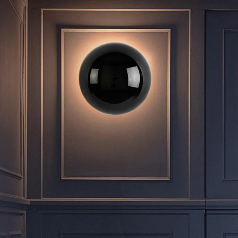 Circular Metal Wall Light with Ambient Halo Effect