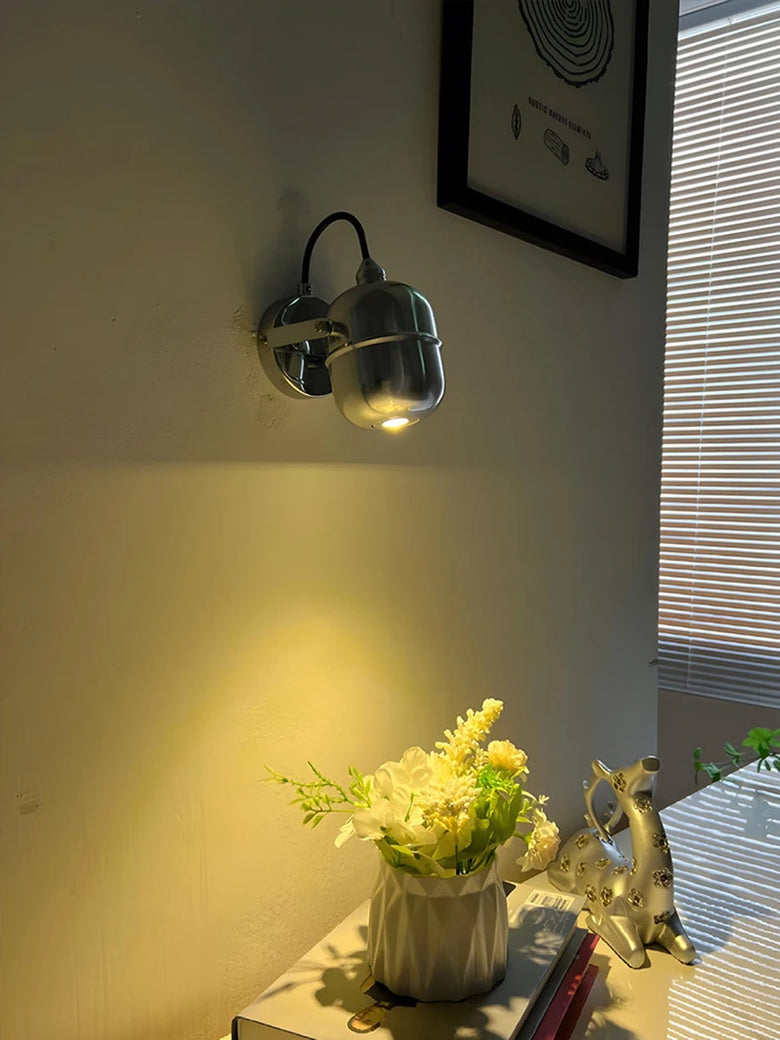 Chrome Wall Spotlight with Adjustable Arm
