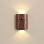 Wooden USB Rechargeable Wall Lamp - Elegant Lighting