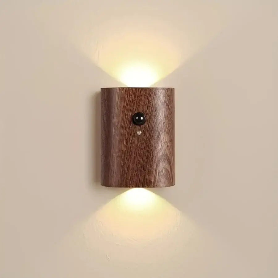 Wooden USB Rechargeable Wall Lamp - Elegant Lighting