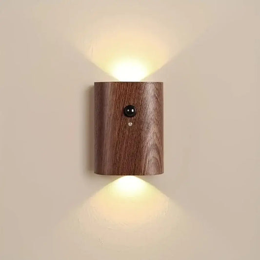 Wooden USB Rechargeable Wall Lamp - Elegant Lighting