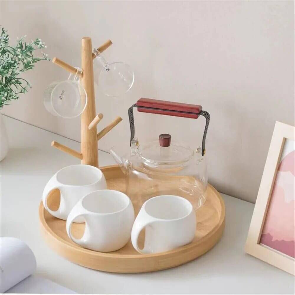 Kitchen Organizers, Kitchen Organizers, Kitchen Organizers, Sturdy Wooden Mug Hanging Display Rack: Mugs Tree in various shapes + colours