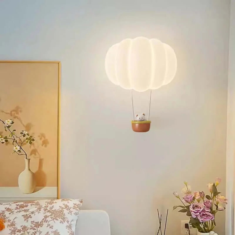 Wall Light Fixtures, Wall Light Fixtures, Wall Light Fixtures, Charming Pumpkin Hot Air Balloon Wall Lamp for Kids' Rooms