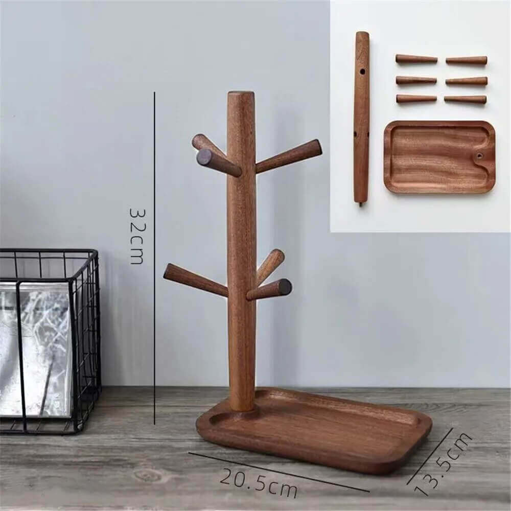 Kitchen Organizers, Kitchen Organizers, Kitchen Organizers, Sturdy Wooden Mug Hanging Display Rack: Mugs Tree in various shapes + colours