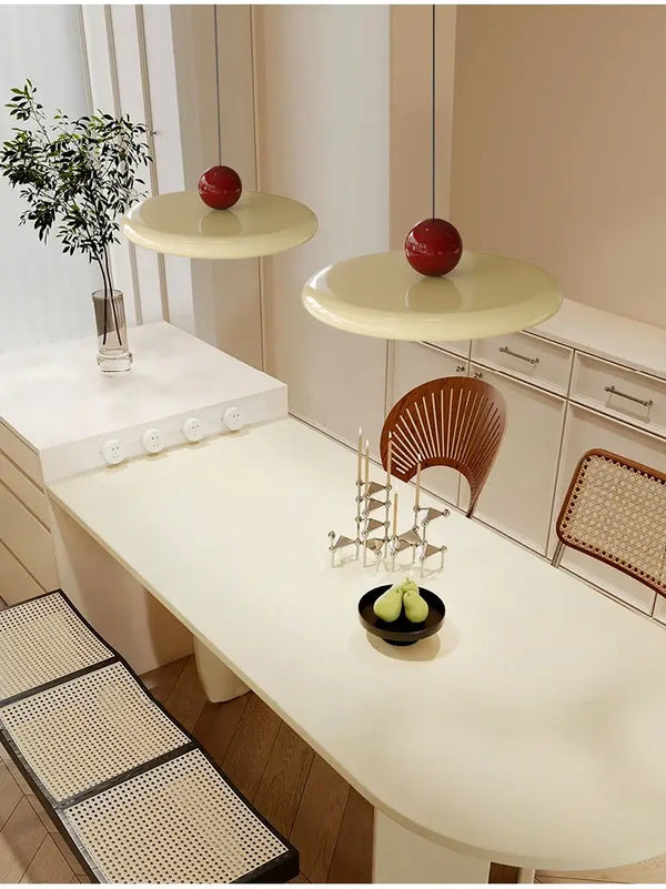 Modern Minimalist Pendant Lamp – Elegant Bedside & Dining Room Lighting showcased above a stylish dining table.