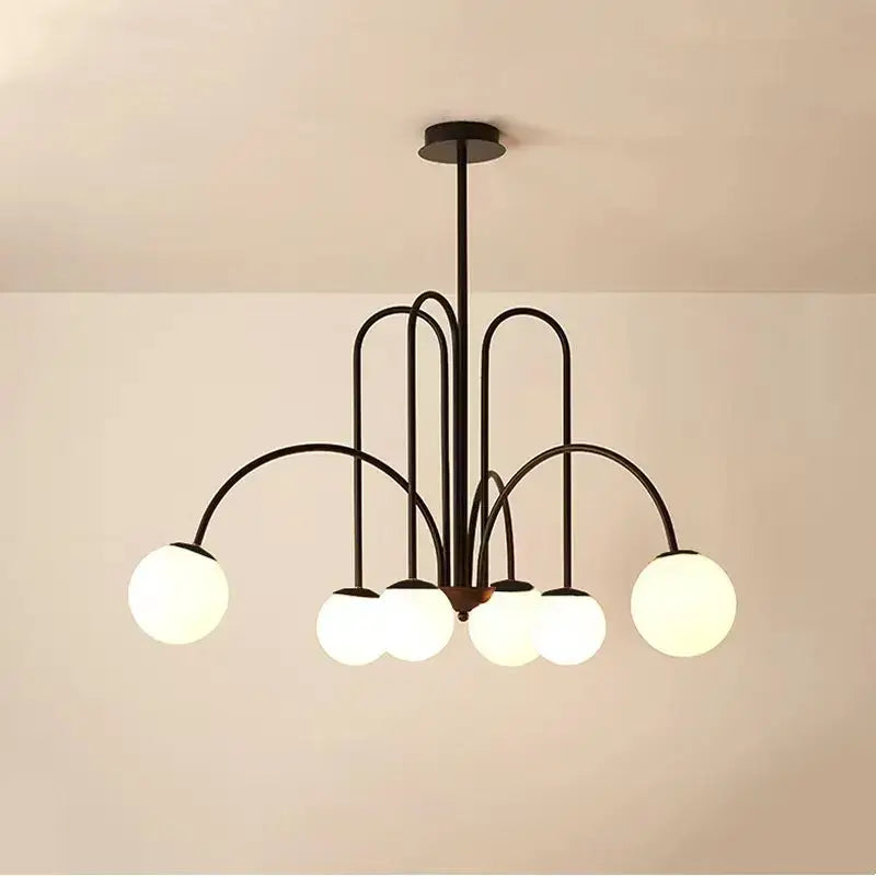 Modern Gold LED Chandelier - Stylish 4-Head Light