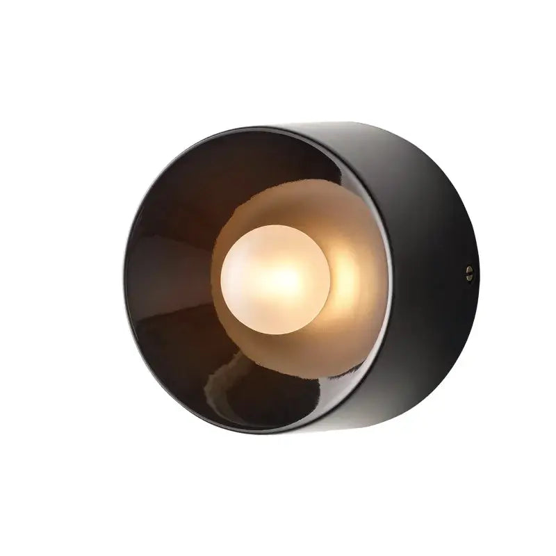 Bauhaus Round Metal Wall Lamp Paint Black/white 15cm/18cm Wall Light for Home Living Room Dining Room Bedroom LED Lighting.