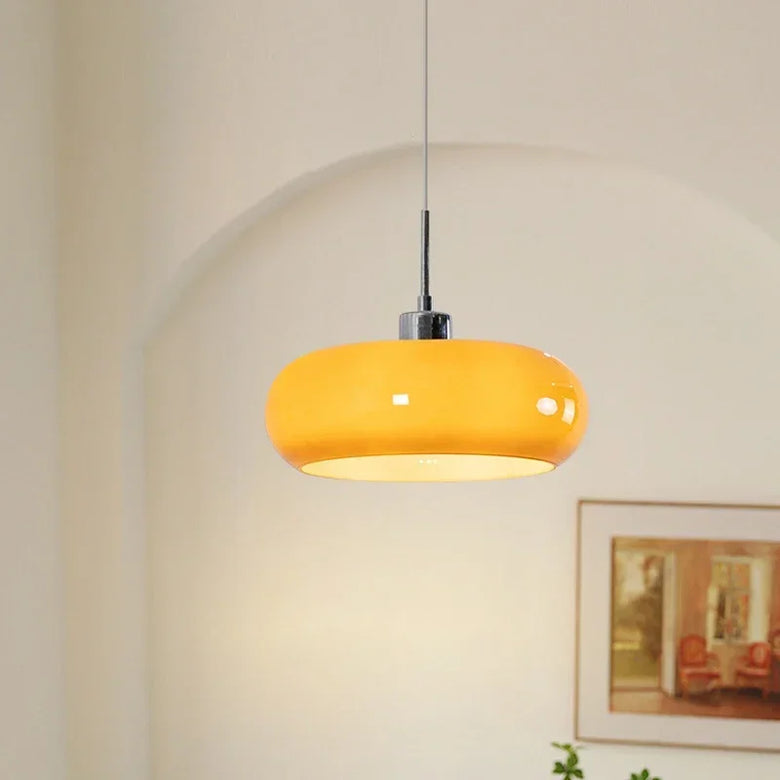 Bauhaus Glass LED Hanging Light I Orange/ White I Various Designs