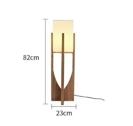 Modern Nordic Wooden Floor Lamp – Sculptural Lighting with Warm LED Glow