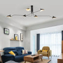 Cone Shaped Classic 50s Pendant Light illuminating a stylish modern living room with furniture and decor.
