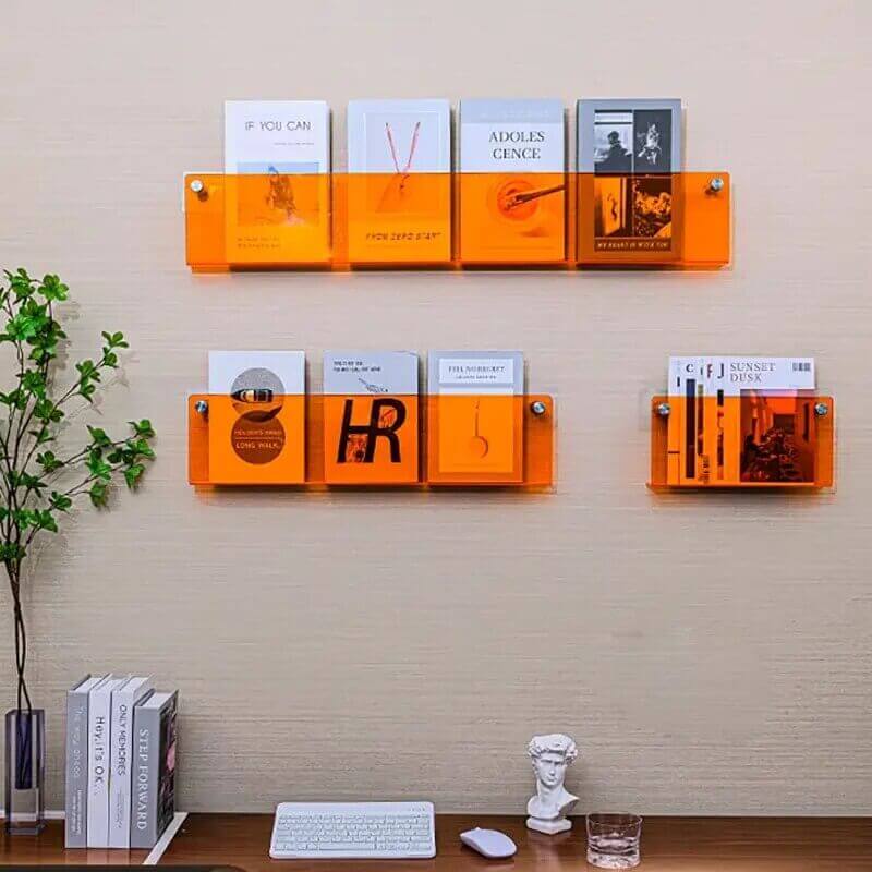 Storage & Organization, Storage & Organization, Storage & Organization, 80s Fluorescent Acrylic Floating Bookshelf