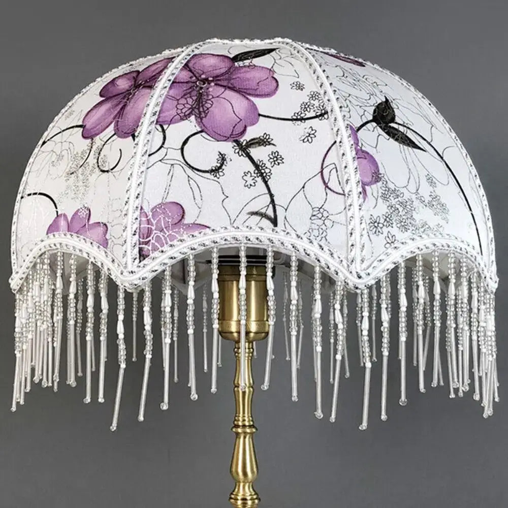 Vintage Tassel Lamp Shade - French Elegance